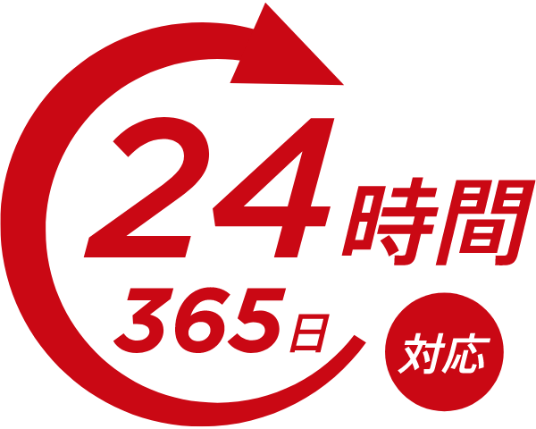 24時間365日対応